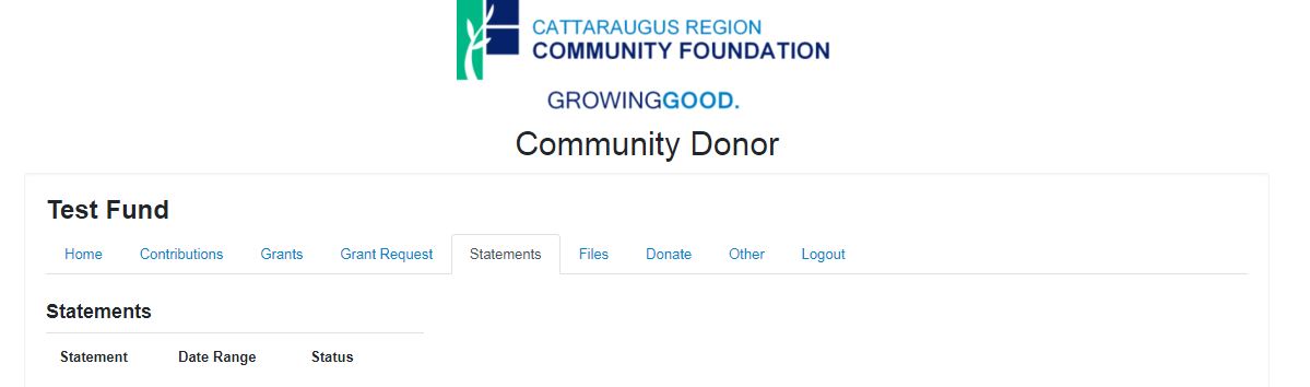 Donor Portal Home